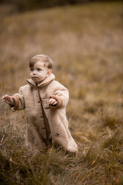 Annie & Charles® children's sheepskin reversible jumpsuit