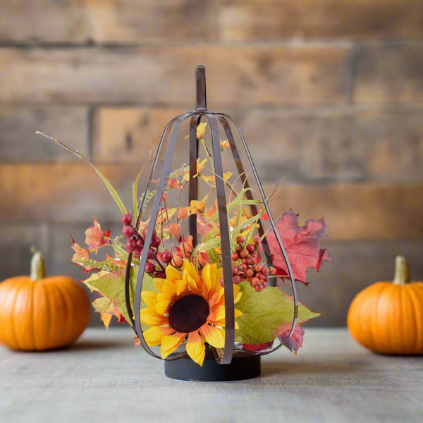 Pumpkin Blossom Metal Decor - Enchante