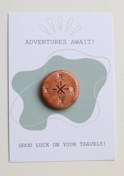 Ceramic Good luck Symbol/Token travels card by Poca Ceramics