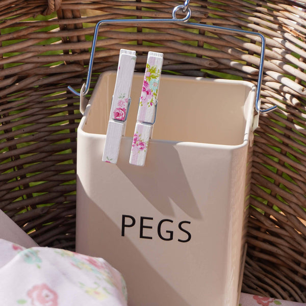 Beige pegs box 13,5x13,5x15,5 cm Isabelle Rose