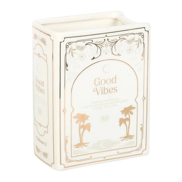 White Book Shaped Vase