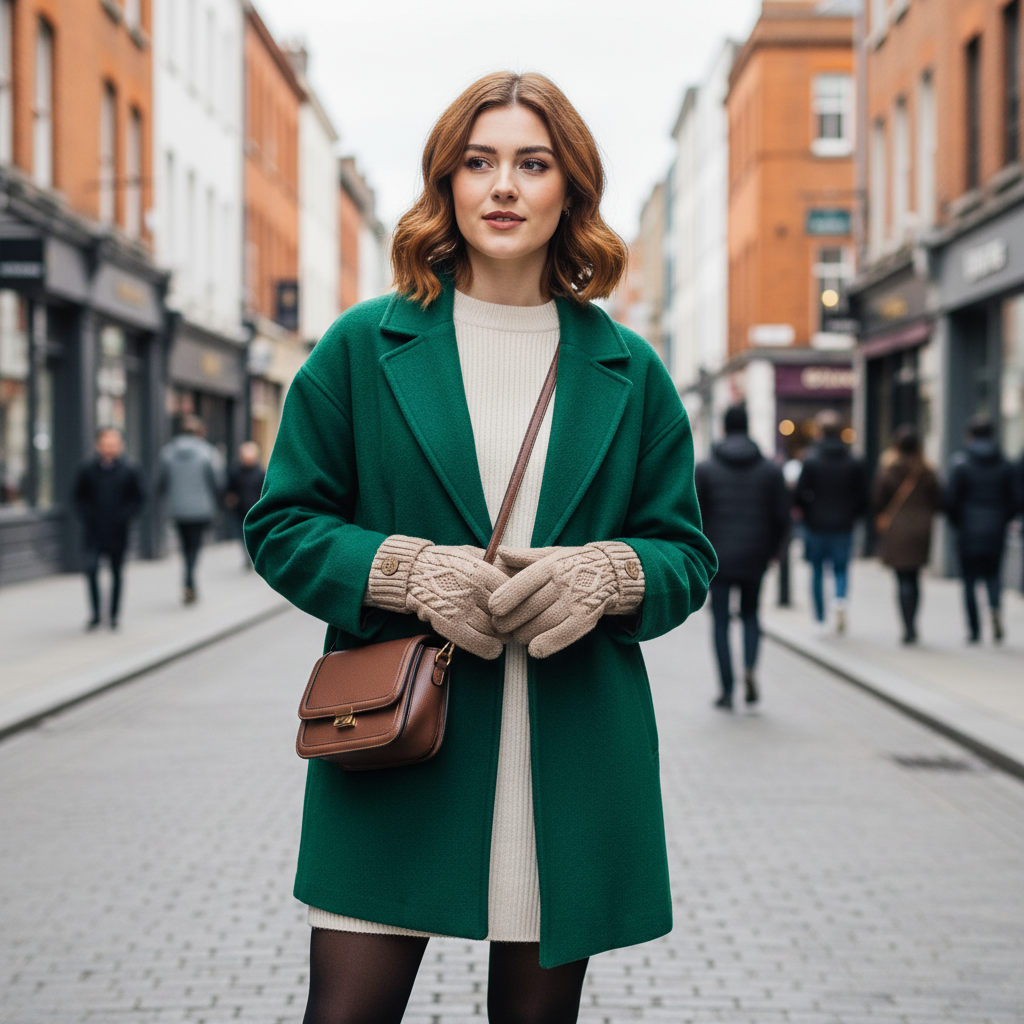 Celtic Weave Lined Gloves Taupe