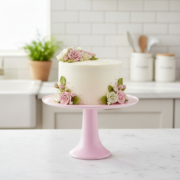Pink melamine cake stand L 27 cm Isabelle Rose