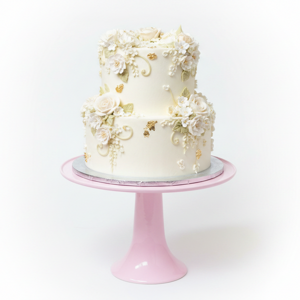 Pink melamine cake stand L 27 cm Isabelle Rose