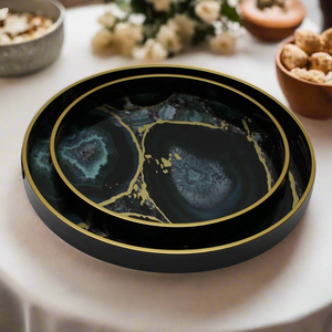 Serving Trays Set/2 Midnight Glory Mindy Brownes Interiors