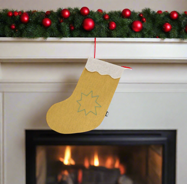 Irish Linen Santa Stocking by We Made Good