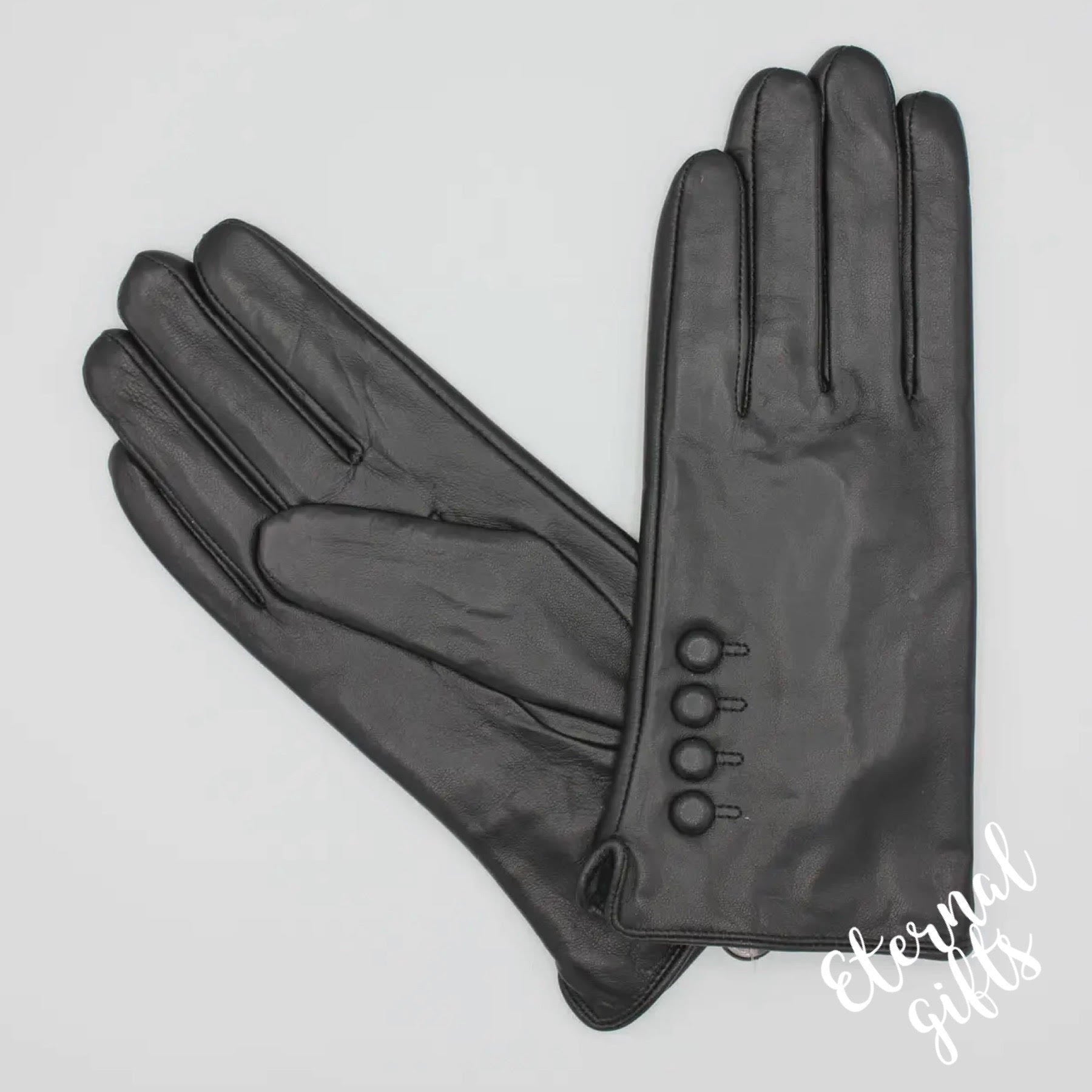 Leather Fur lined Leather Ladies Gloves