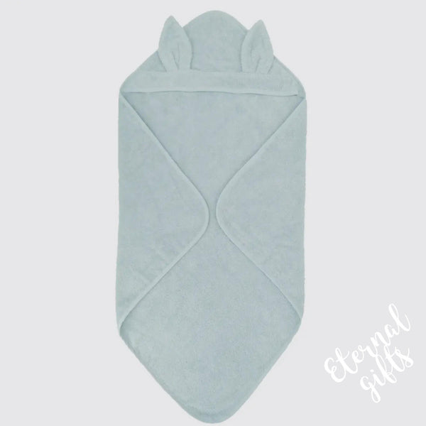 Organic Hooded Baby Towel Rabbit Sapphire by Summerville Organics