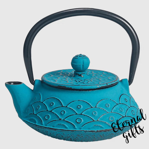 Cast Iron Red Teapot