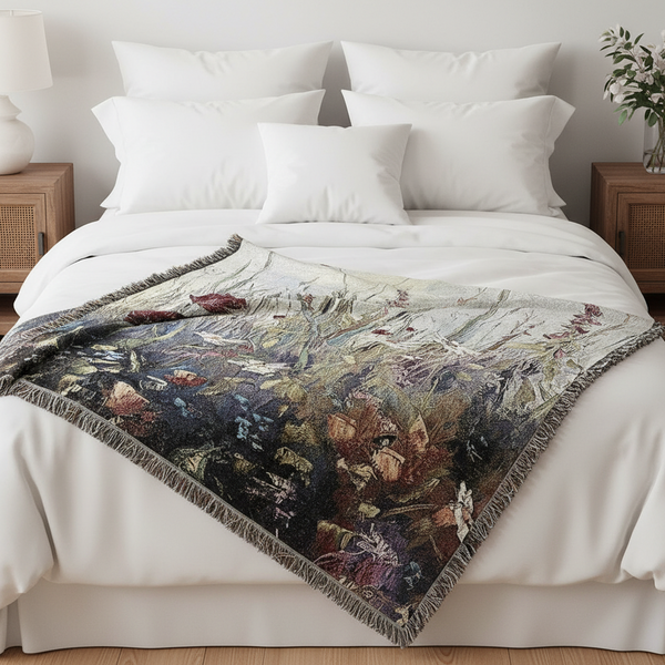 Bring Me Sunshine Cotton Blanket/Throw/Tapestry by Karen Wilson Art  (Limited Edition 54"x 72")