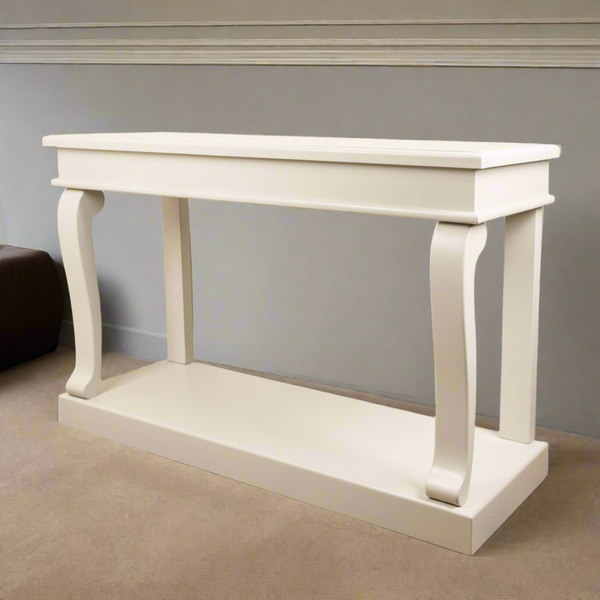 Console Table In Ivory Scroll 130mm