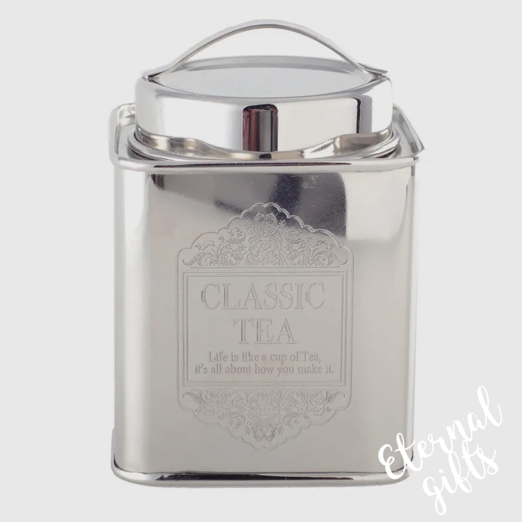 Silver Tea Caddy Box