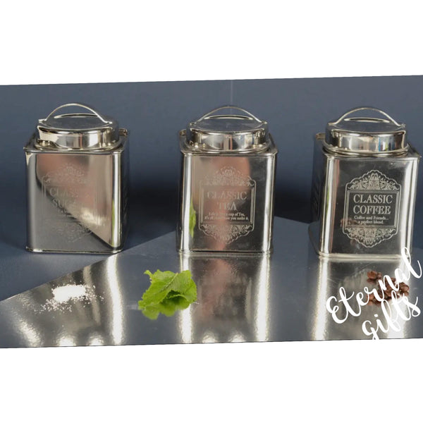 Silver Tea Caddy Box