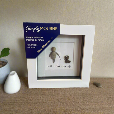 Best Friends for life (Dog) Small by Simply Mourne Pebble Art