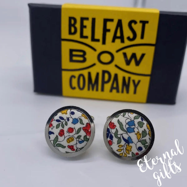 Liberty of London Cufflinks in Multi Ditsy Floral Belfast Bow Company