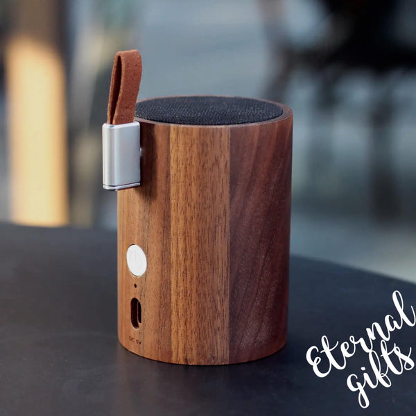 Drum Light Bluetooth Speaker in Walnut by Gingko Design
