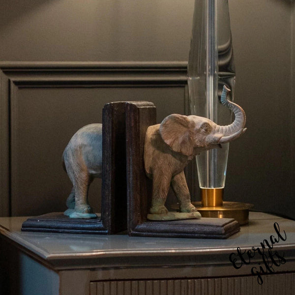 Elephant Bookends by Mindy Brownes Interiors