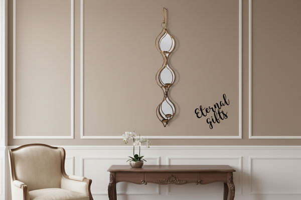 Ellie Mirrored candle Holder (Triple) - Mindy Brownes interiors