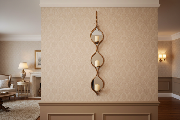 Ellie Mirrored candle Holder (Triple) - Mindy Brownes interiors