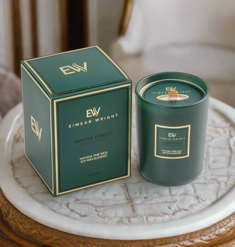 WINTER FOREST SCENTED CANDLE 8.8oz 250g by Eimear Wright Candles 50 hour burn time