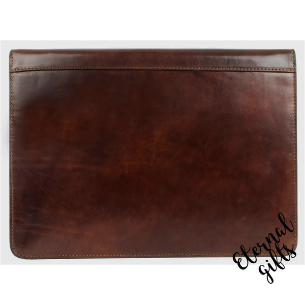 Leather A4 Documents Folder Organizer (Can hold your paper & digital devices) - Candide by Time Resistance