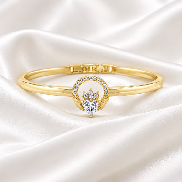 Séala Claddagh Stone Set Bangle
