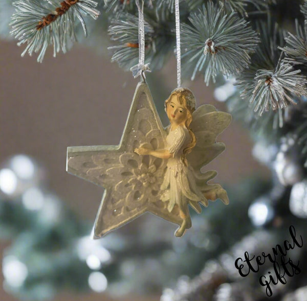 Nymph With mint Green motif Christmas Tree Hanger