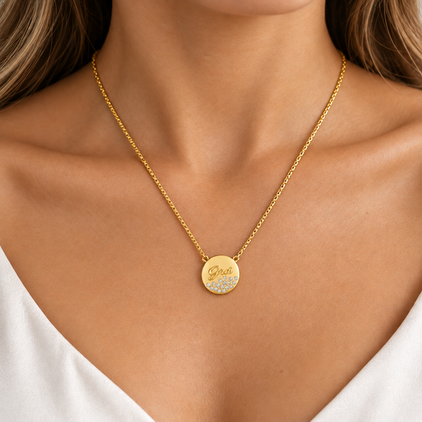 Séala Grá Disc Pendant Chain Gold