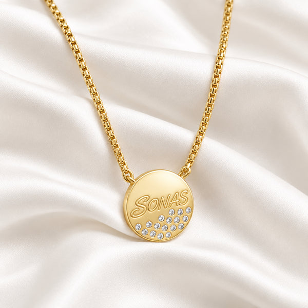 Séala Sonas Disc Pendant Chain Gold