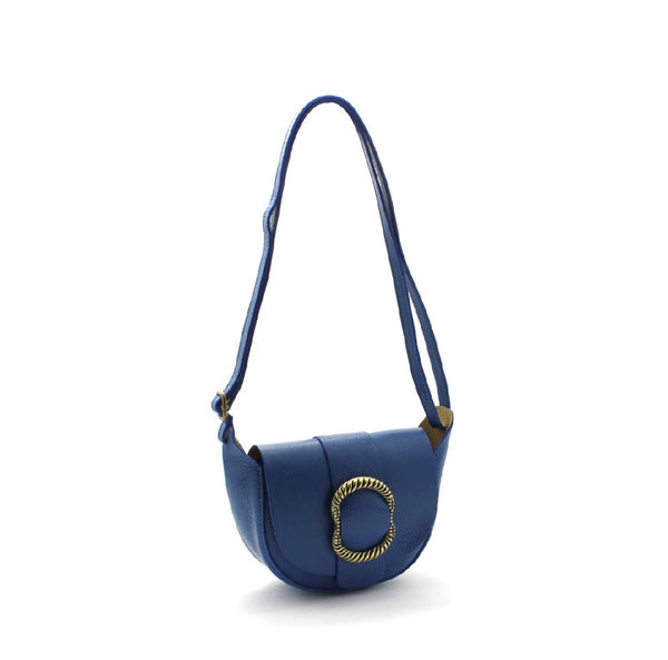 The Vida Leather Bag by Vimoda in Cobalt Blue