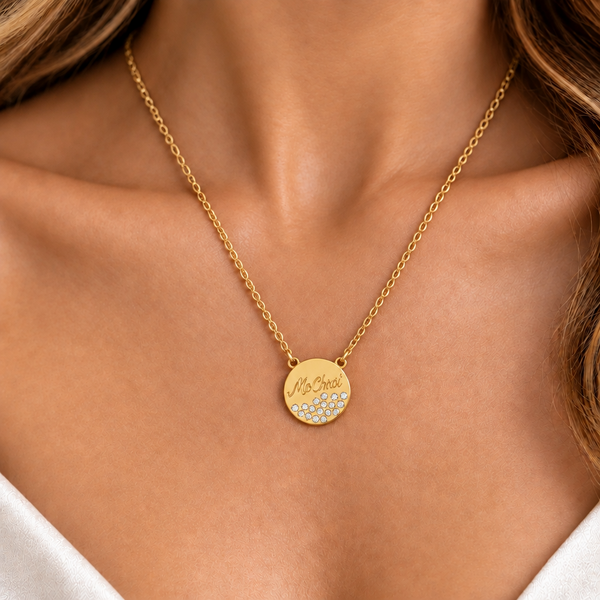 Séala Mo Chroí Disc Pendant Chain Gold