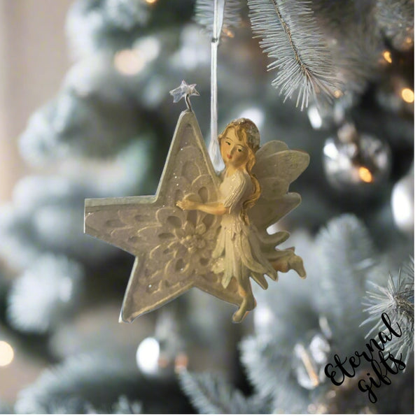 Nymph With mint Green motif Christmas Tree Hanger