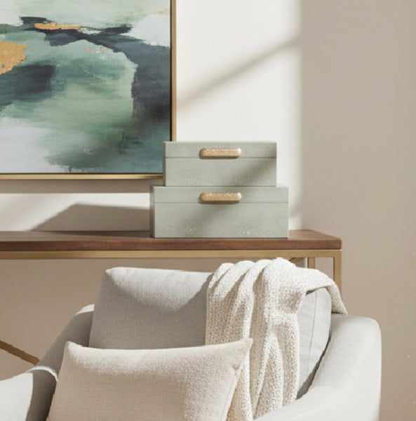 Decorative Accessory Boxes in oyster