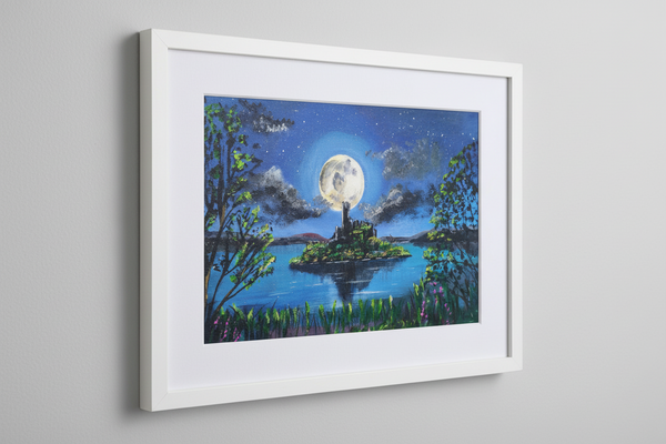 Mcdermotts Castle Lough Key Limited Edition 16” X 12” Framed Art by Margaret Rattigan Art