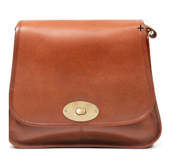 The Biker Bag Tan  Luxury Irish Leather Bag - Tinnakeenly Leather