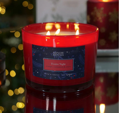 Festive Night Candle by Mindy Brownes