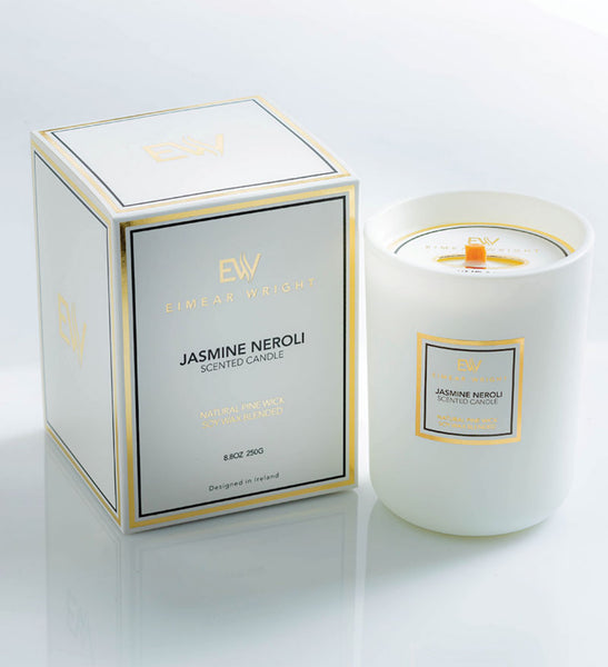 JASMINE NEROLI SCENTED CANDLE 8.8oz 250g by Eimear Wright 50 hour burn time