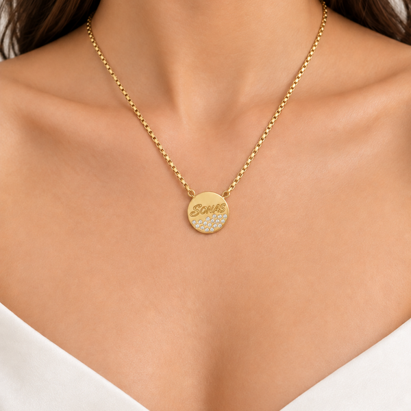 Séala Sonas Disc Pendant Chain Gold