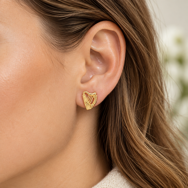 Séala Harp Earring Gold by Absolute Jewellery