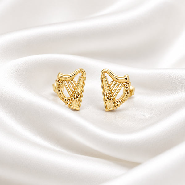 Séala Harp Earring Gold by Absolute Jewellery