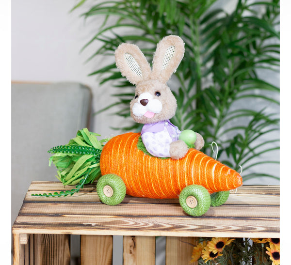 Easter Bunny in Carrott Racing Car