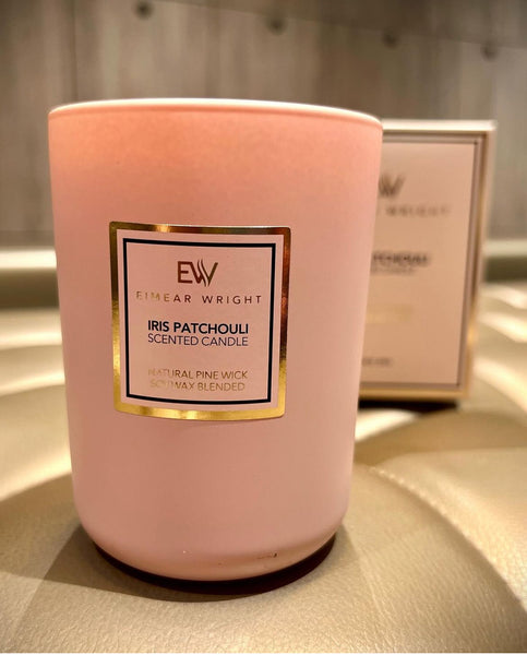 IRIS PATCHOULI SCENTED CANDLE 8.8oz /250g by Eimear Wright Candles