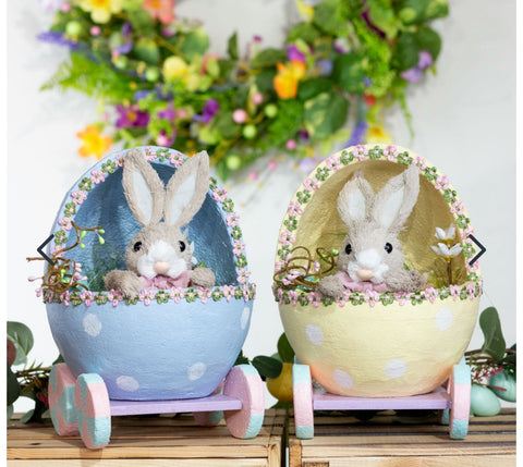 Easter Bunny in Carriage