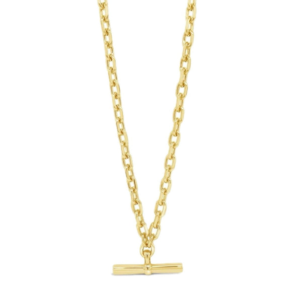 T-Bar Classic Gold Necklace by Absolute Jewellery