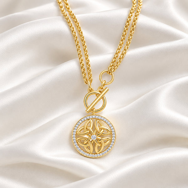Séala 2 in 1 Pendant Trinity Knot Circle Chain