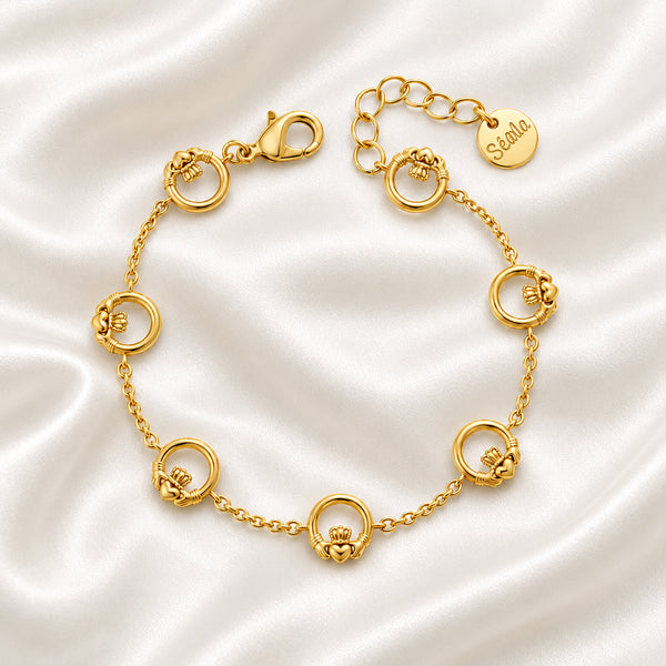 Séala 7 piece Claddagh Bracelet by Absolute Jewellery