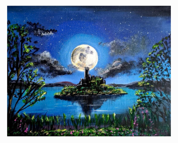 Mcdermotts Castle Lough Key Limited Edition 16” X 12” Framed Art by Margaret Rattigan Art