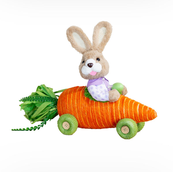 Easter Bunny in Carrott Racing Car