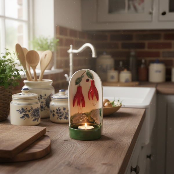 Candle Holder Fushia- Creative Clay