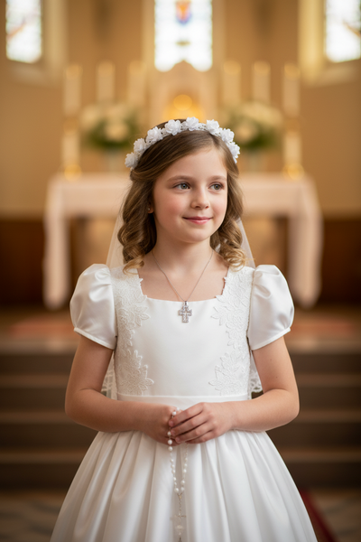 Silver Cross and Chain HCC101 - Absolute Kids Collection